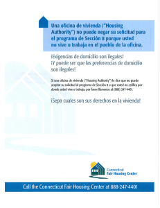 . Una oficina de vivienda ("Housing Authority") no puede negar su