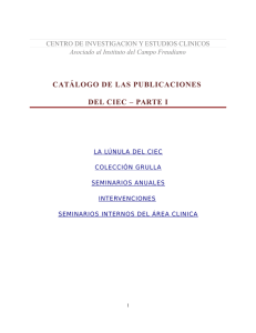 CATÁLOGO DE LAS PUBLICACIONES DEL CIEC – PARTE I