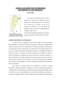 40 cuencas de aroyos de misiones afluentes del rio uruguay