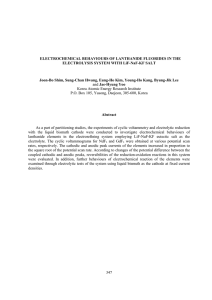 Elecrochemical Behaviours of Lanthanide Fluorides in the