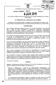 Decreto 1229 de 2015 - Ministerio de Salud y Protección Social