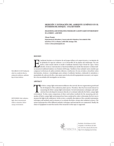 MEDICIÓN Y ESTIMACIÓN DEL AMBIENTE LUMÍNICO EN EL
