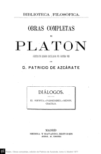 OBRAS COMPLETAS DE PLATÓN