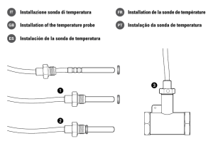 Installazione sonda di temperatura Installation of the temperature
