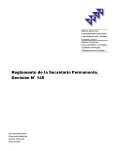 Reglamento de la Secretaría Permanente.