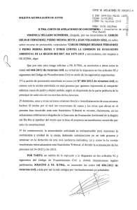 SOLICITA ACUMULACIÓN DE AUTOS ILTMA. CORTE DE