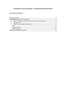 Documento Técnico de Soporte – Estrategia de financiación POT