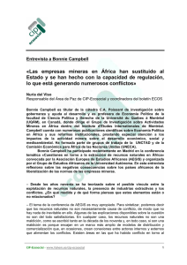 Las empresas mineras en África han sustituido al Estado y