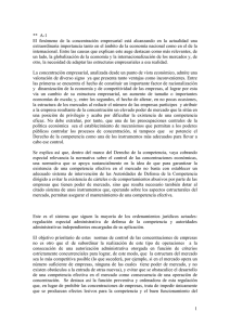 1 ** A-1 El fenómeno de la concentración empresarial está