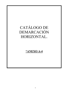 CATÁLOGO DE DEMARCACIÓN HORIZONTAL.