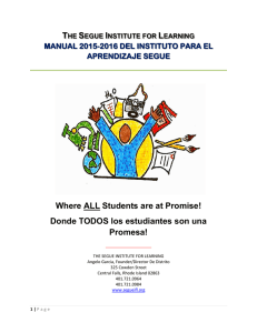 Where ALL Students are at Promise! Donde TODOS los estudiantes