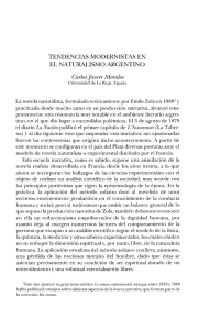 TENDENCIAS MODERNISTAS EN EL NATURALISMO ARGENTINO