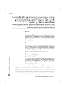 Conceptualización, registros de representaciones semióticas y