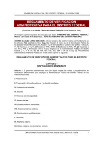 reglamento de verificacion administrativa para el distrito federal