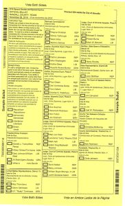 Page 1 : Vote Both Sides 2016 General Election and Special