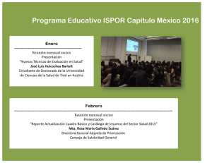 Programa Educativo ISPOR Capítulo México 2016 Enero
