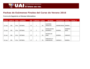 Fechas de Exámenes Finales del Curso de Verano 2016