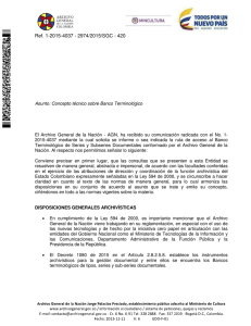 Banco terminologico acceso - Archivo General de la Nación