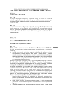 Reglamento de Admisión de Hijos de Profesores y Funcionarios