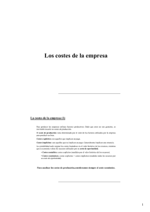 Los costes de la empresa