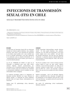 INfECCIONES DE TRANSMISIóN SExuAL (ITS) EN CHILE