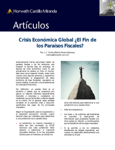 Crisis Económica Global ¿El Fin de los Paraísos Fiscales?
