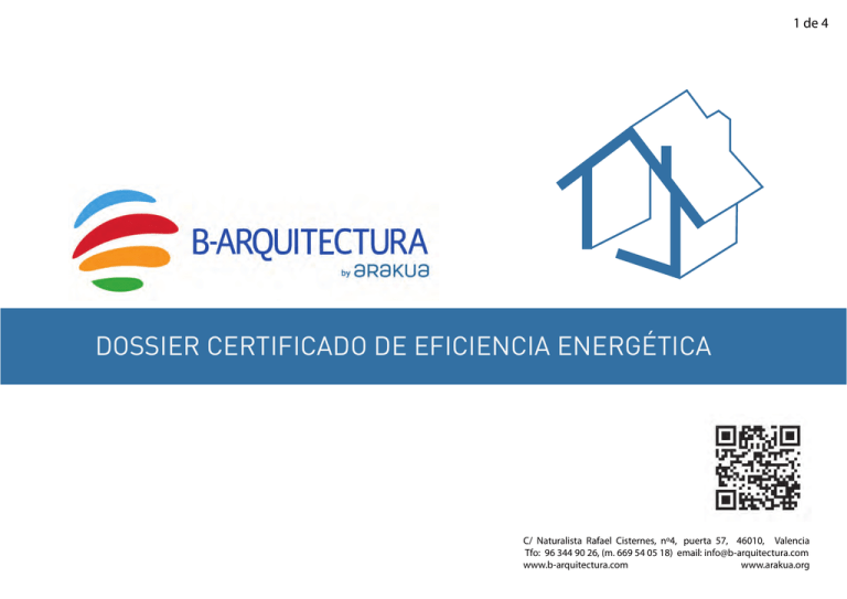 DOSSIER CERTIFICADO DE EFICIENCIA ENERG™TICA