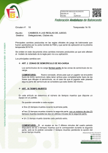 Nuevas Reglas de Juego - Federación Andaluza de Baloncesto
