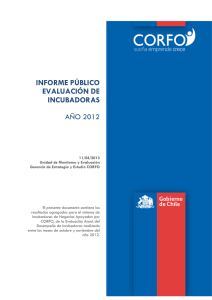 Informe Público - Evaluación de Incubadoras 2012