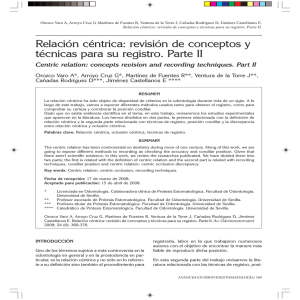 Relación céntrica: revisión de conceptos y técnicas para su registro