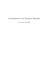 Conferencia de Thomas Bender