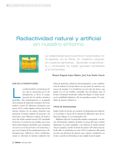 Radiactividad natural y artificial en nuestro entorno