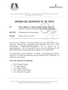 &ldquo;Misi&oacute;n: Regular el sistema de Transporte por carretera nacional e