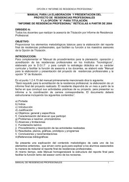 Guía para la redacción del informe final de residencia 