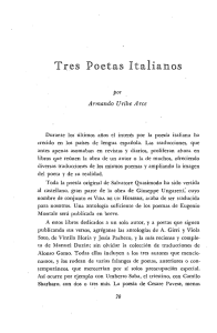 Tres Poetas Italianos - Portal de Revistas Académicas de la