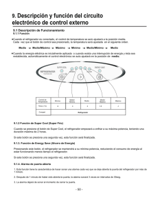 9. Descripción y función del circuito electrónico de control externo