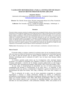 validaci&oacute;n metodol&oacute;gica para la estimaci&oacute;n de edad y sexo en