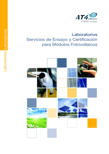 Laboratorios Servicios de Ensayo y Certificación para Módulos