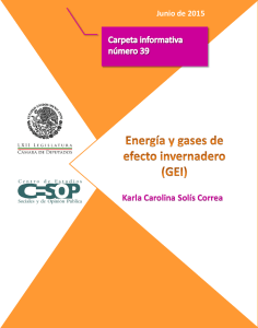 Carpeta Informativa Energía y Gases de Efecto Invernadero (GEI)