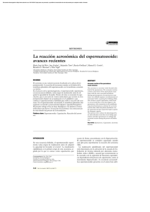 La reacción acrosómica del espermatozoide: avances recientes