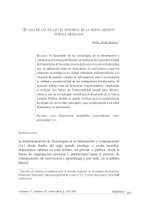 Delia Avila Barrios* La implementaci&oacute;n de Tecnolog&iacute;as de la