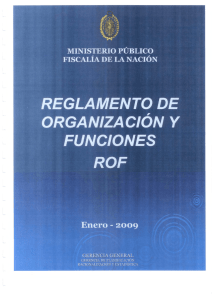 Reglamento de Organización y Funciones del Ministerio Público 2012