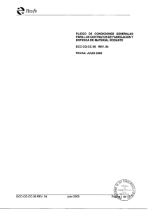 P.C.G. para los contratos de fabricación y entrega de