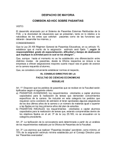 Resolución de pasantias aprobado 06/12/2007 por C.D. FCE