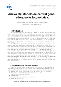 Anexo C): Modelo de central gene- radora solar - SimSEE