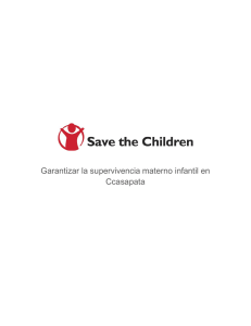 Garantizar la supervivencia materno infantil en Ccasapata