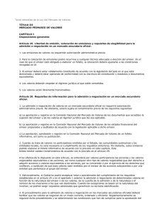 Texto refundido de la Ley del Mercado de Valores. TÍTULO III