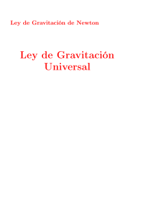 Ley de Gravitación Universal