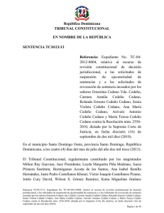 Sentencia TC 0121-13 C - Tribunal Constitucional de la