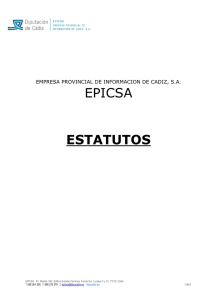 Estatutos de EPICSA - Diputación de Cádiz